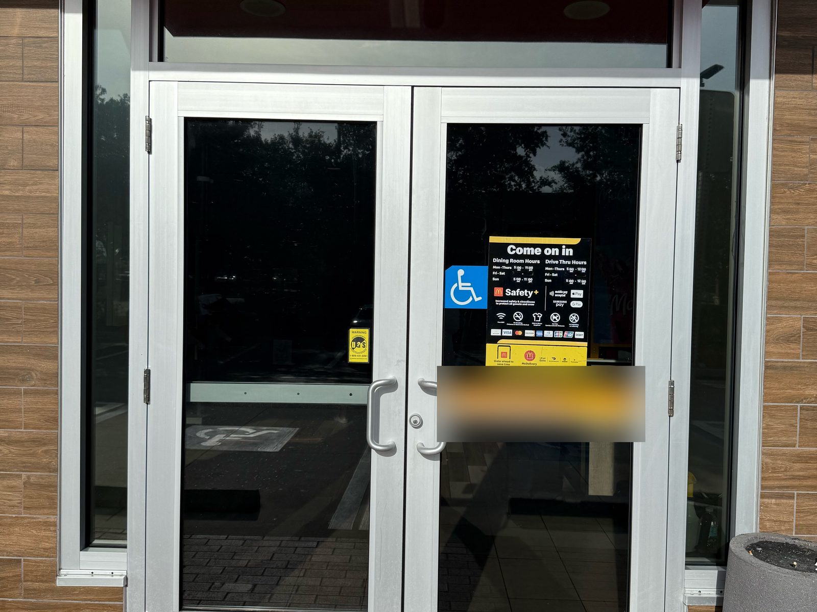 Entrance doors with new film