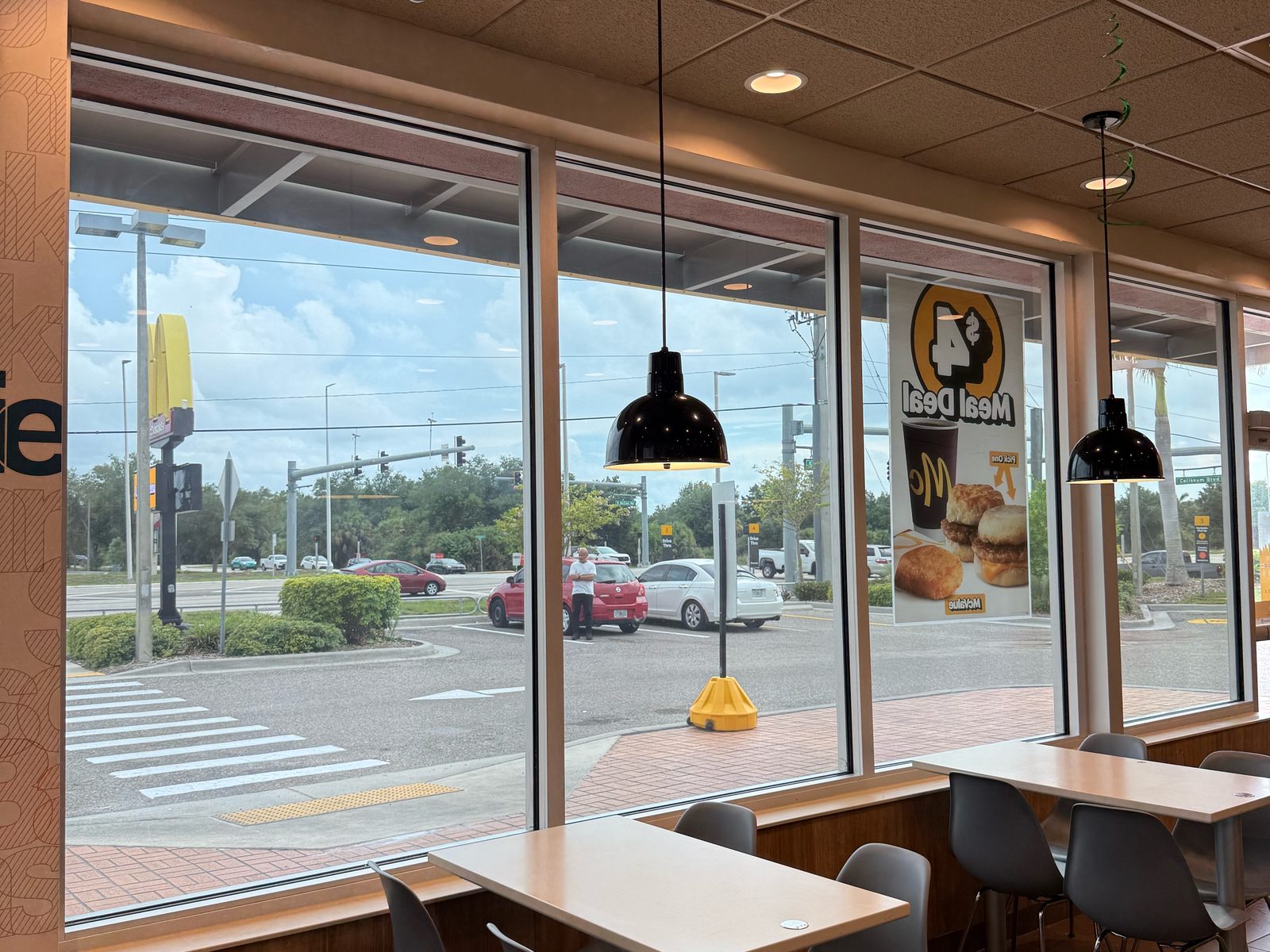 View out through reflective film
