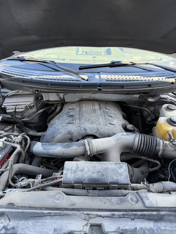 Engine bay before, from the front