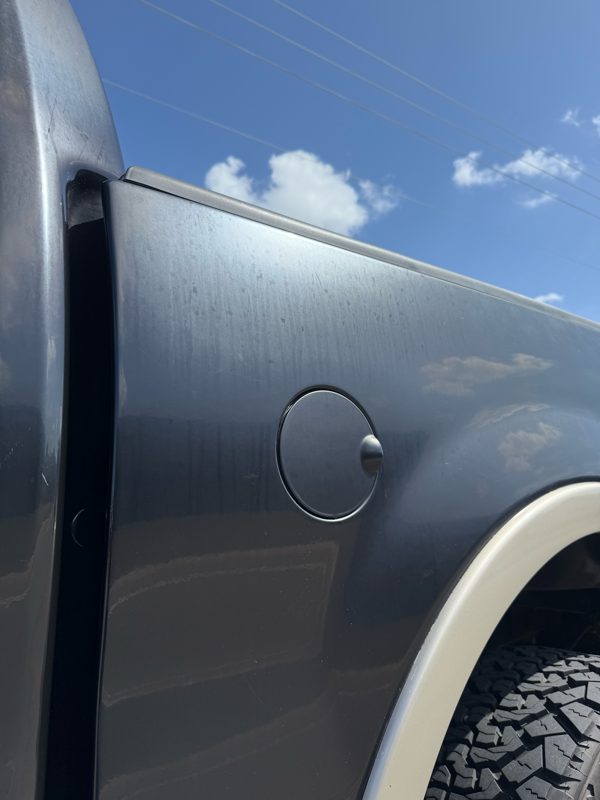 Oxidized F-150 bed side before correction