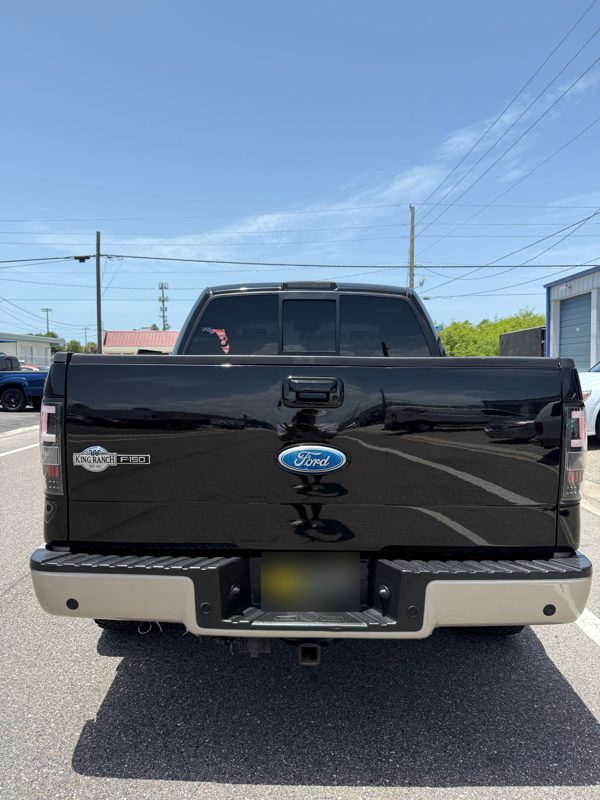 The same tailgate after paint correction